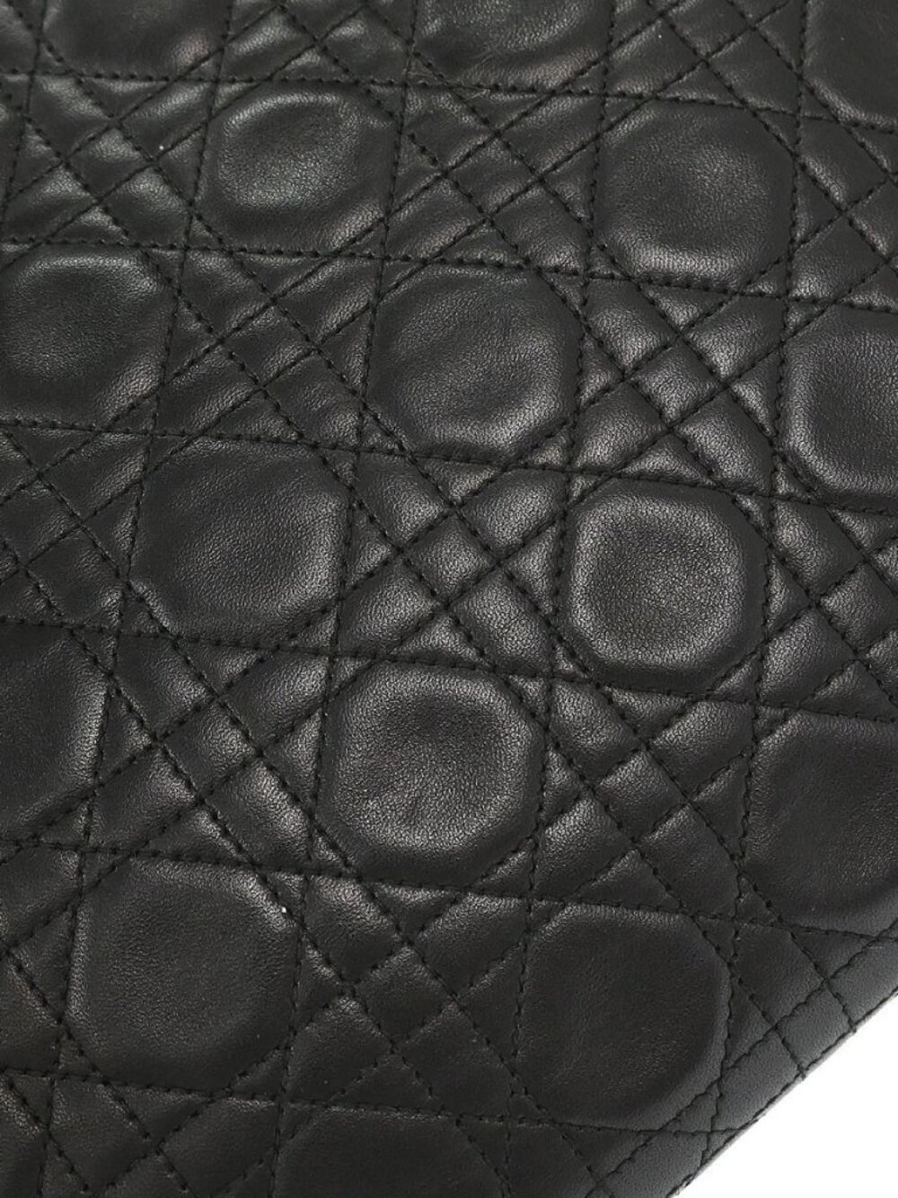 Christian Dior Black Lambskin Lady Dior Cannage 2way Handbag - Picture 4 of 10